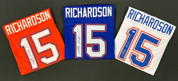 Anthony Richardson Signed Autographed Florida Gators Custom White / Blue / Orange Jersey PSA/DNA