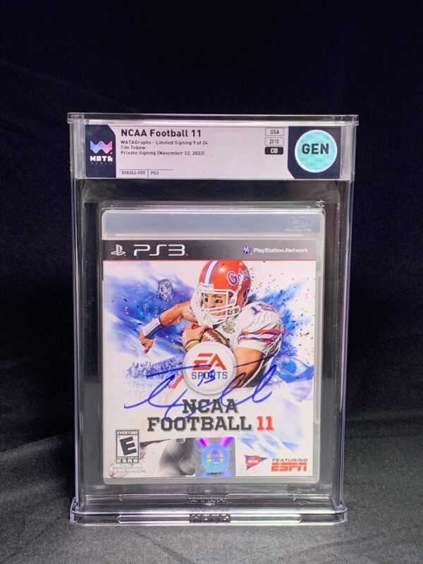 NCAA Football 11 Playstation 3 Limited Signing 9 of 24 Tim Tebow WATAGraph GEN